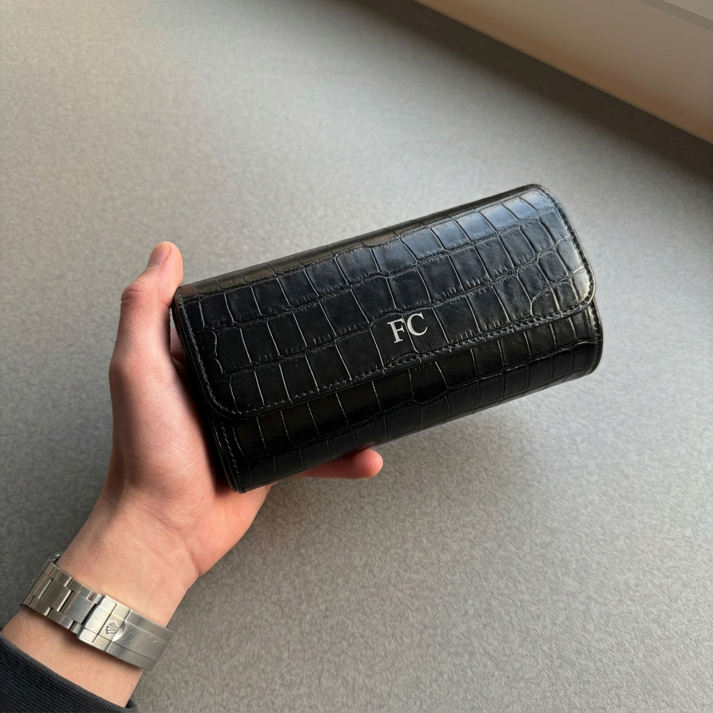 Porta Relógio Croco