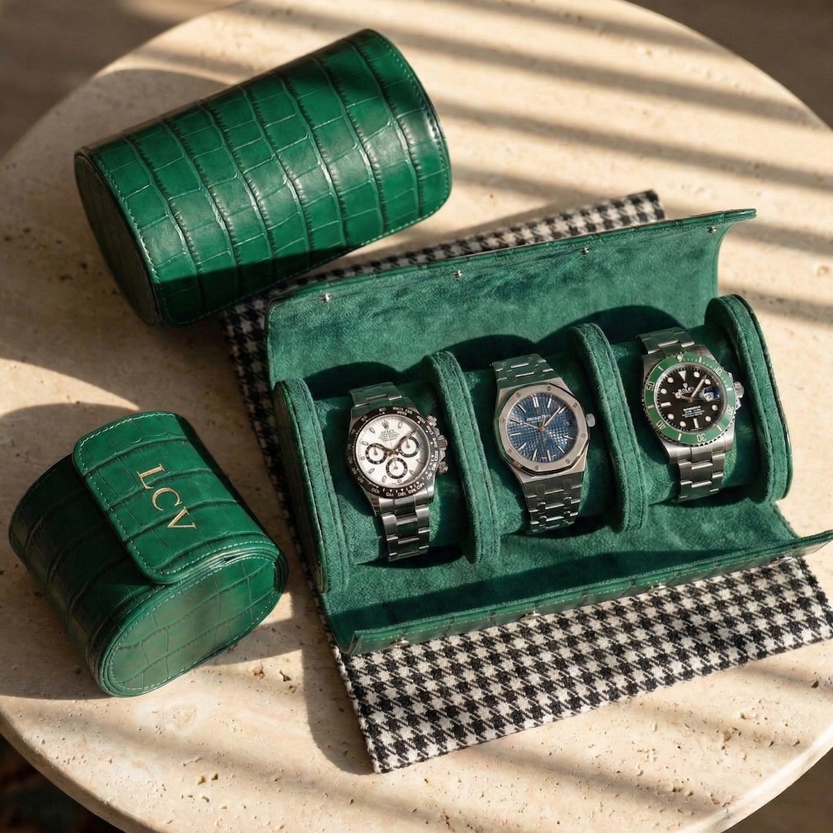 Porta Relógio Croco