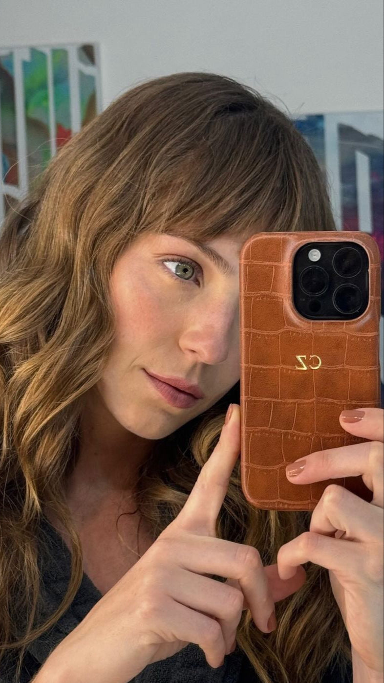 Case Couro Lisa Color Coração