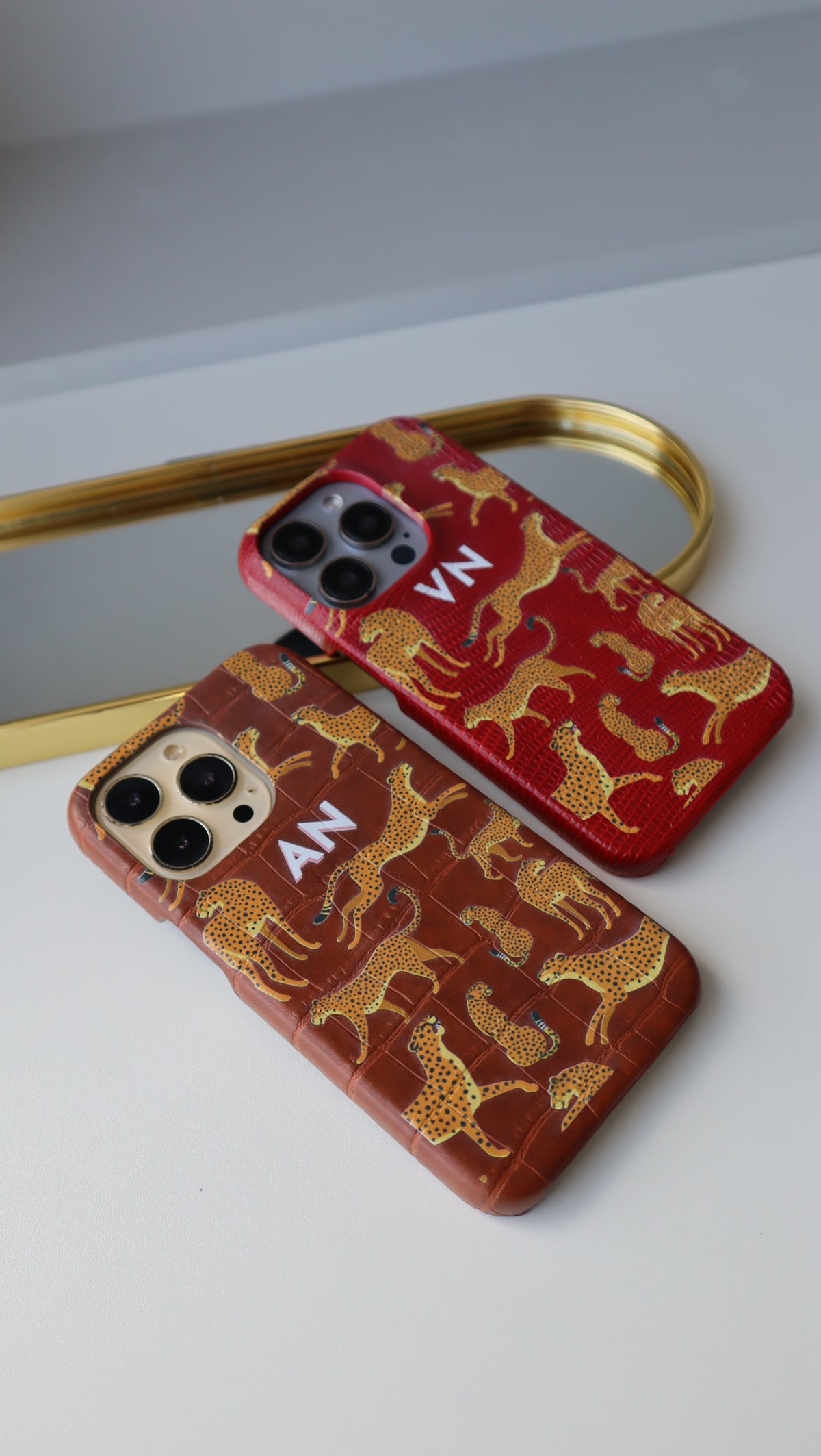 Case Couro Lisa Color Guepardo