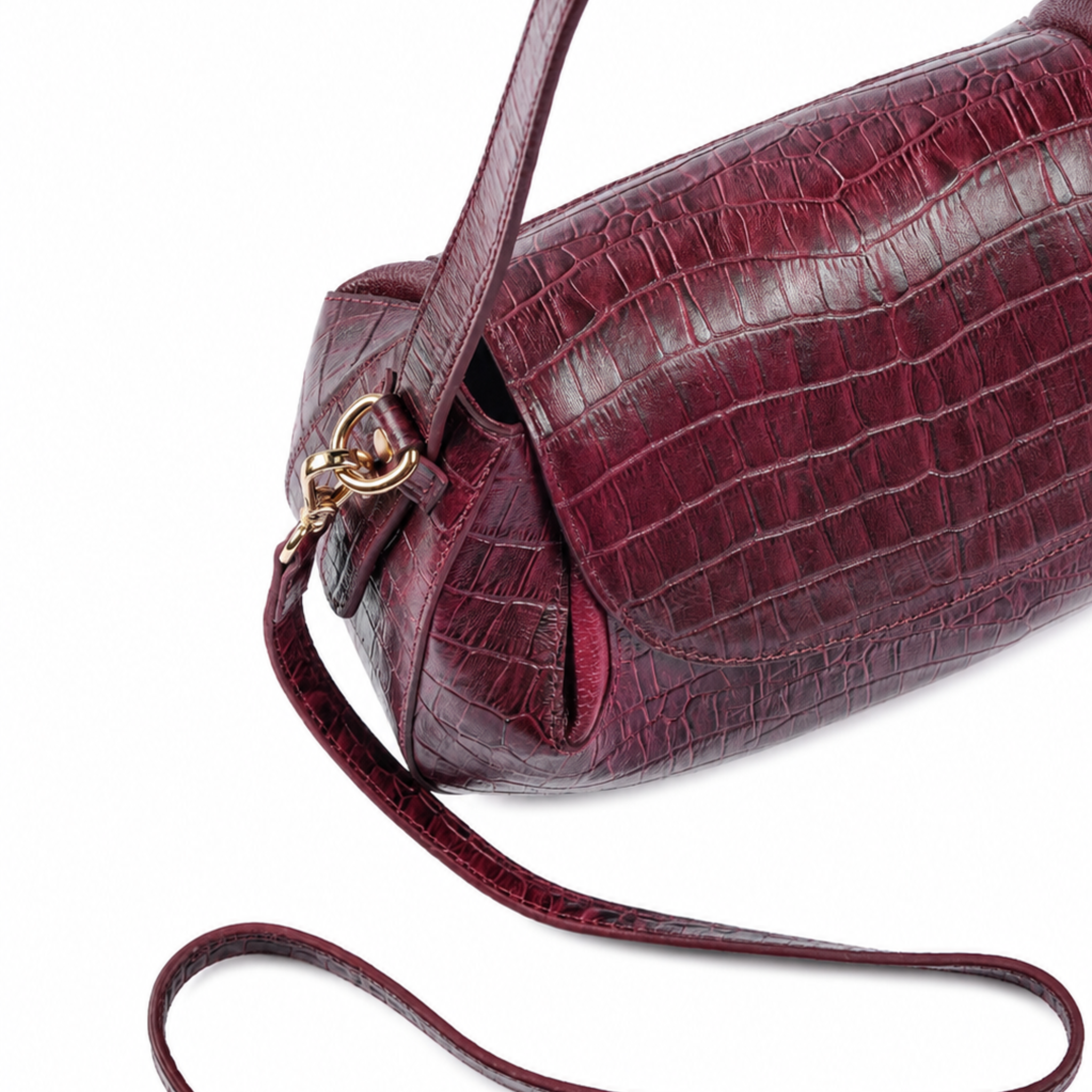 Bolsa Croco Couro Legítimo