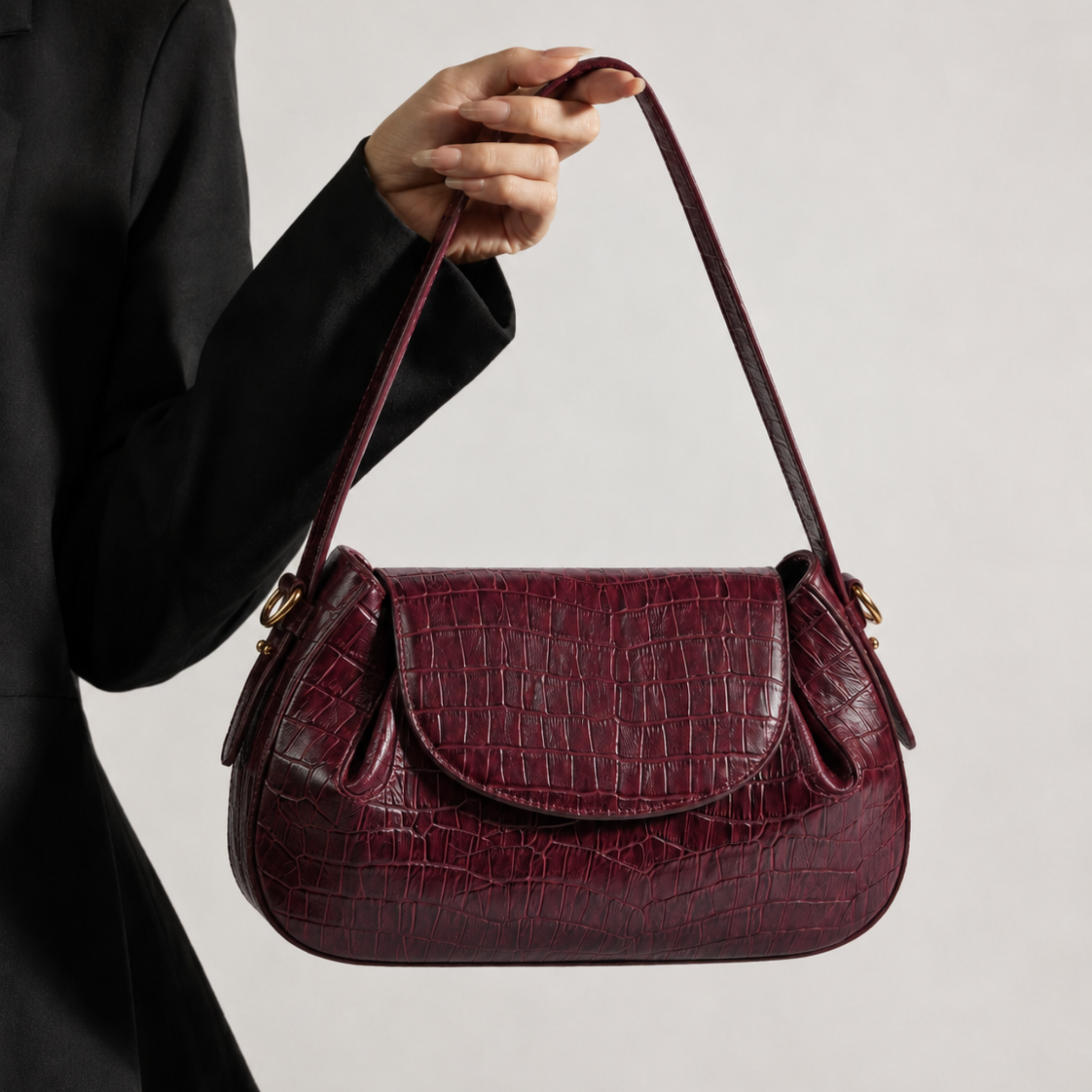Bolsa Croco Couro Legítimo