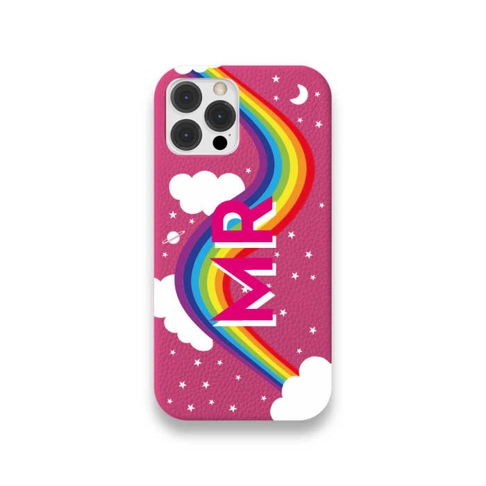 Case Couro Lisa Color Arco Iris