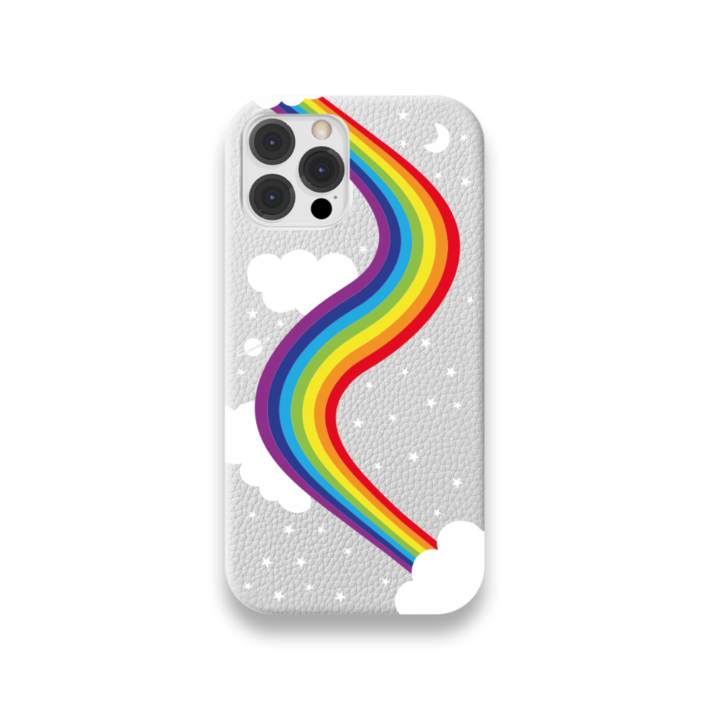 Case Couro Lisa Color Arco Iris
