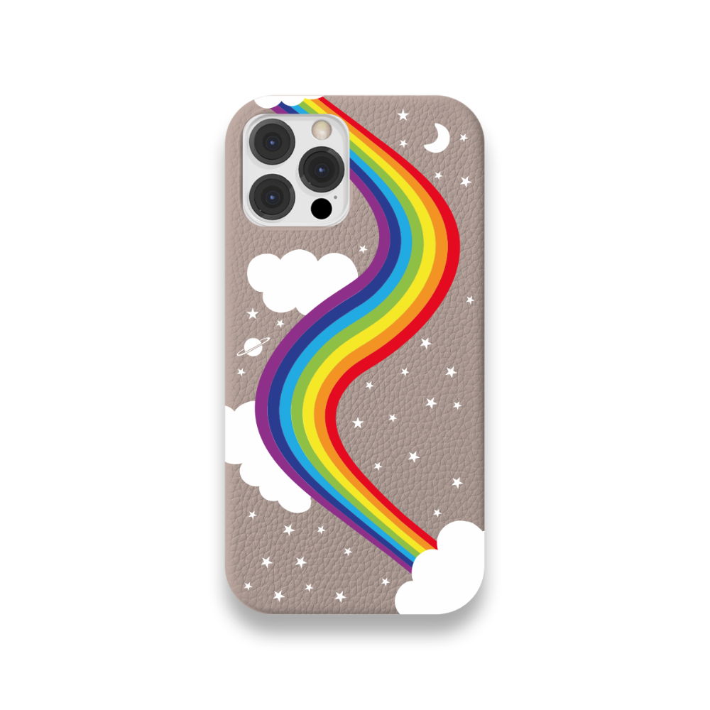 Case Couro Lisa Color Arco Iris