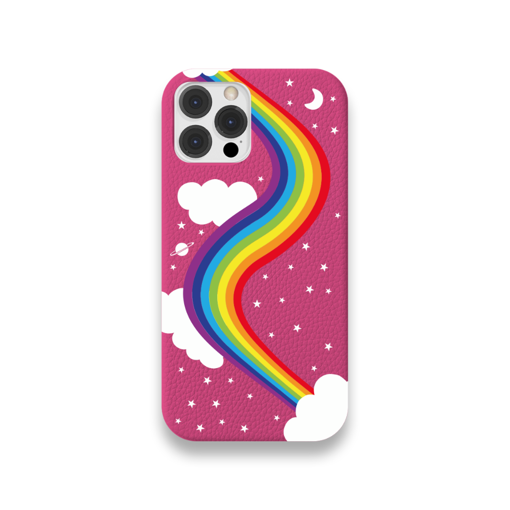 Case Couro Lisa Color Arco Iris