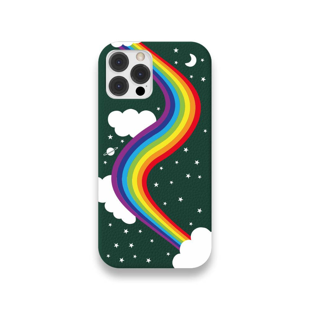 Case Couro Lisa Color Arco Iris