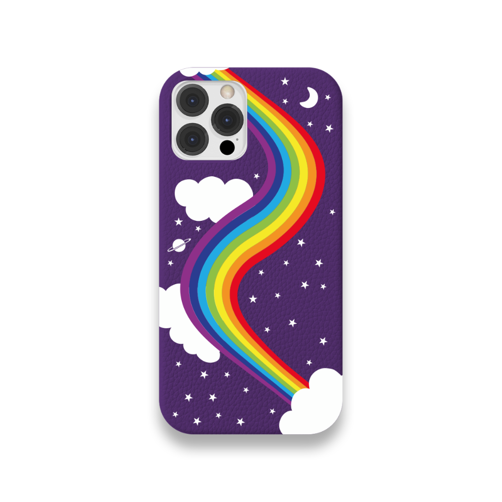 Case Couro Lisa Color Arco Iris