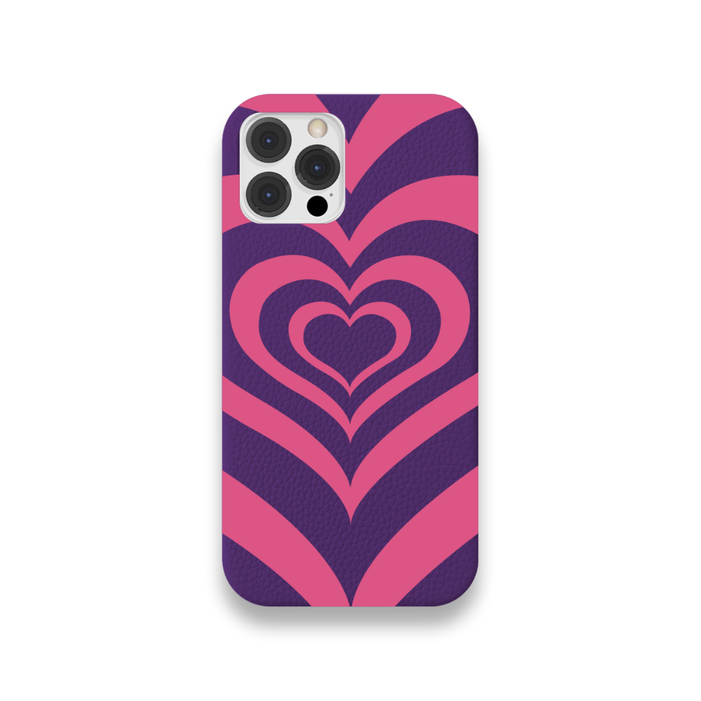 Case Couro Lisa Color Coração