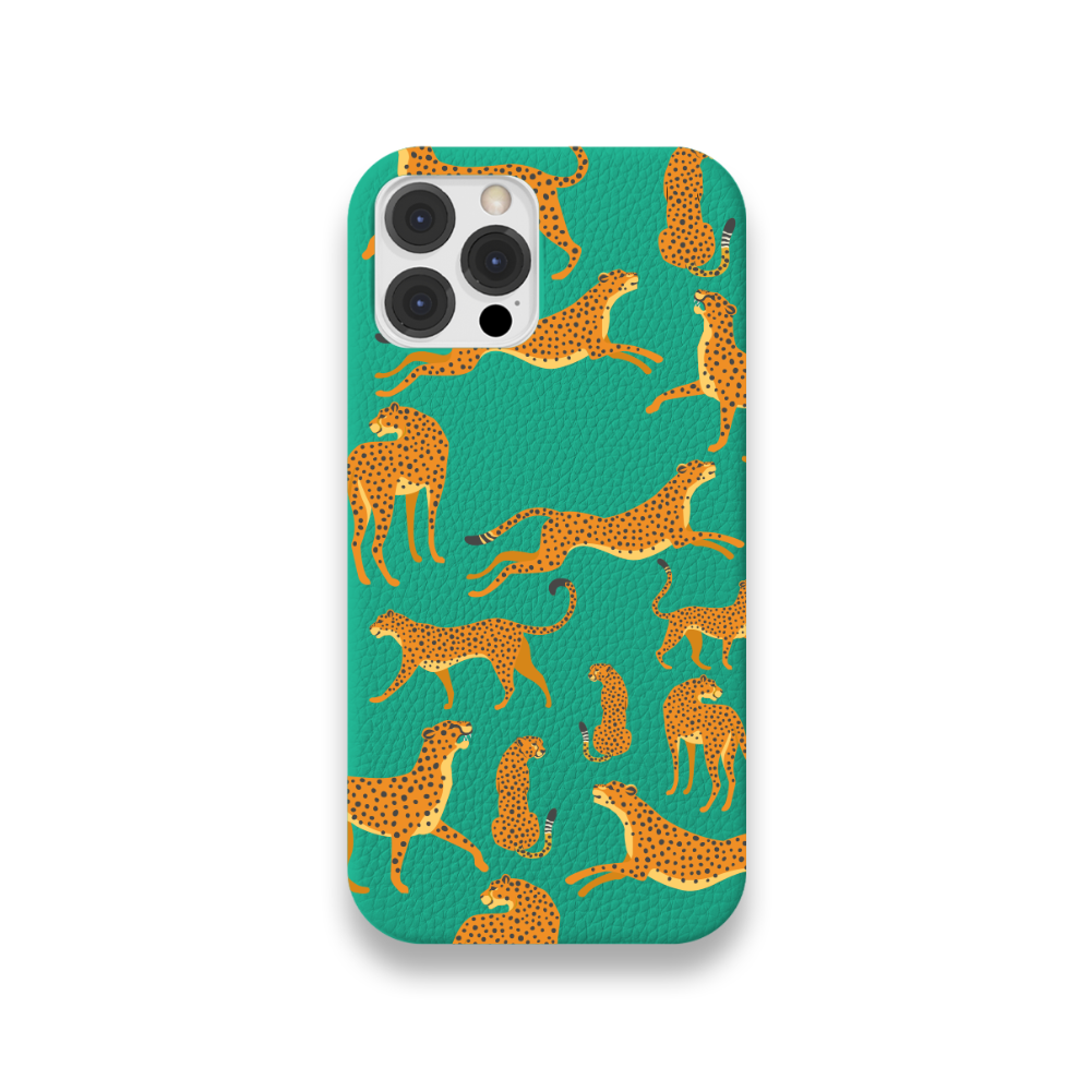 Case Couro Lisa Color Guepardo