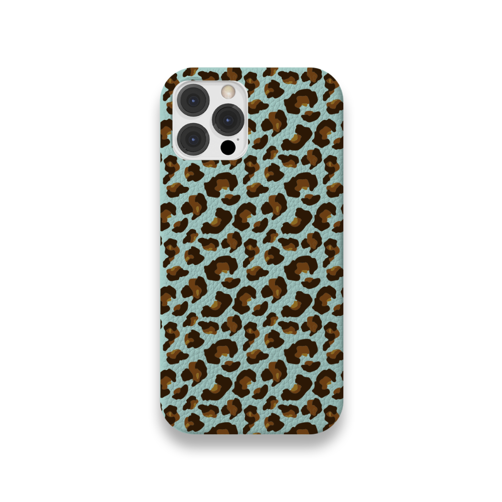 Case Couro Lisa Color Leopardo