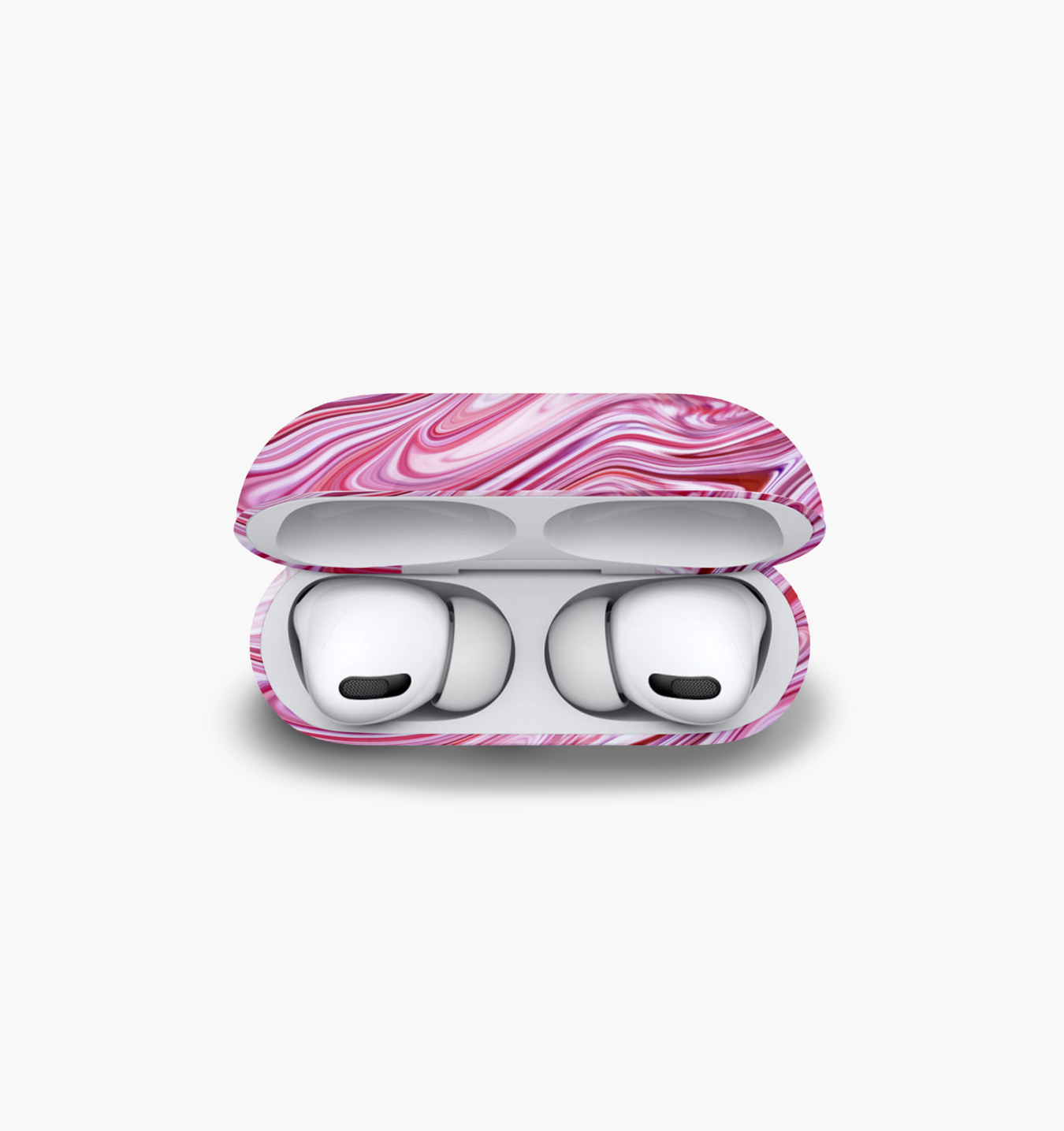 Case Air Pods Way Marble Vermelha