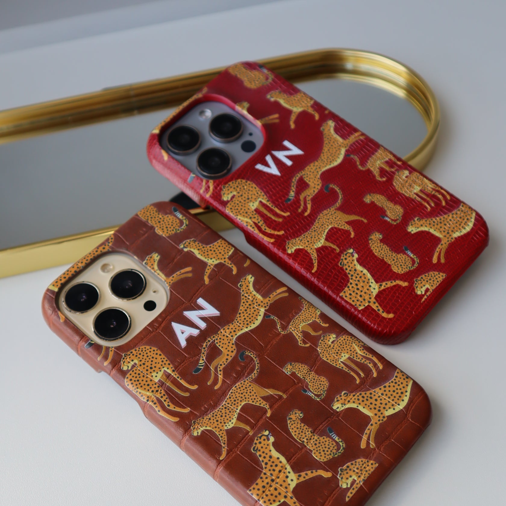Case Couro Lisa Color Guepardo