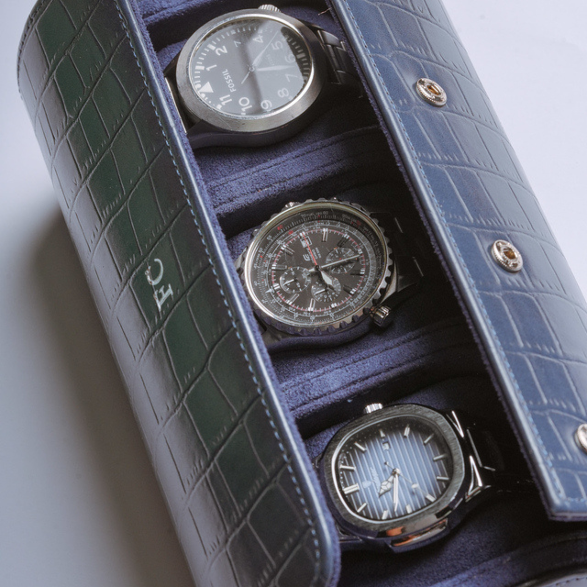 Porta Relógio Croco