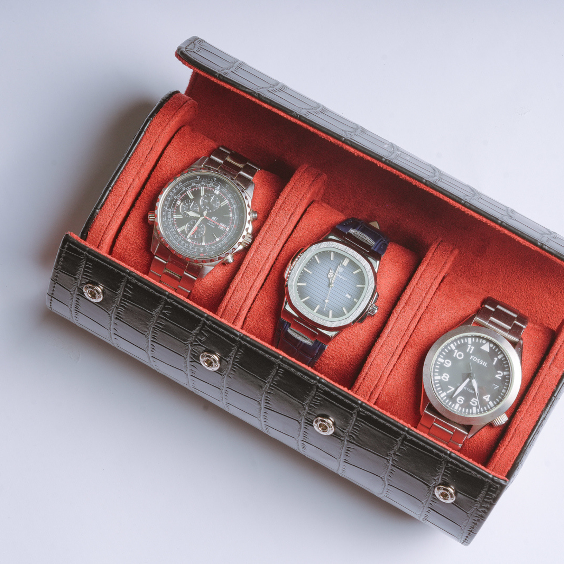 Porta Relógio Croco