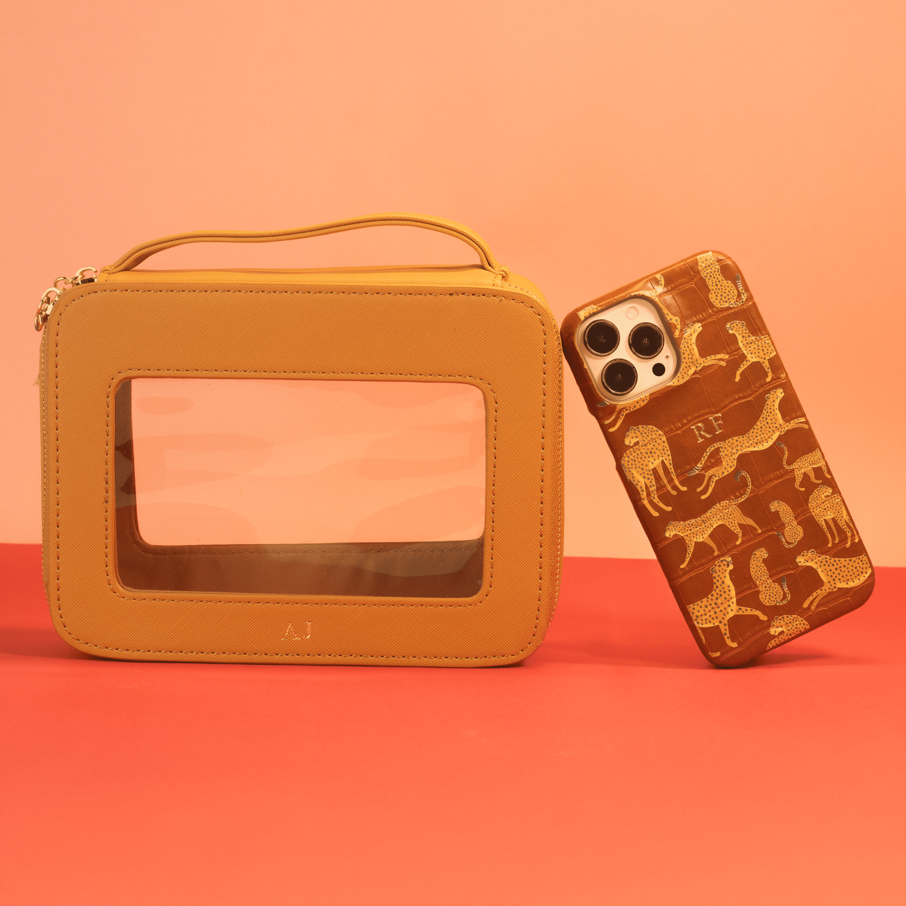 Nat Carvalho - Nécessaire + Case Croco Guepardo Hot