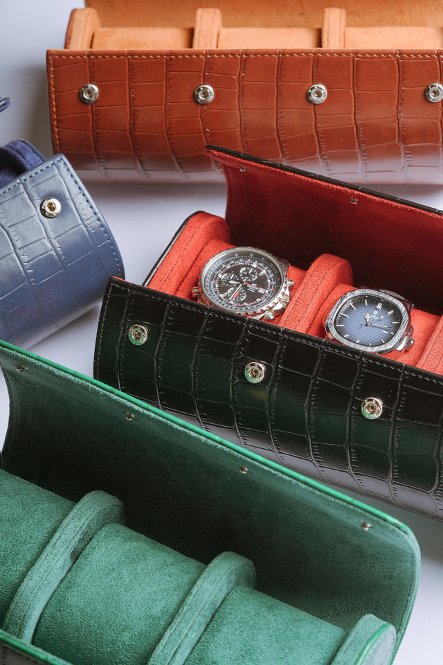 Porta Relógio Croco