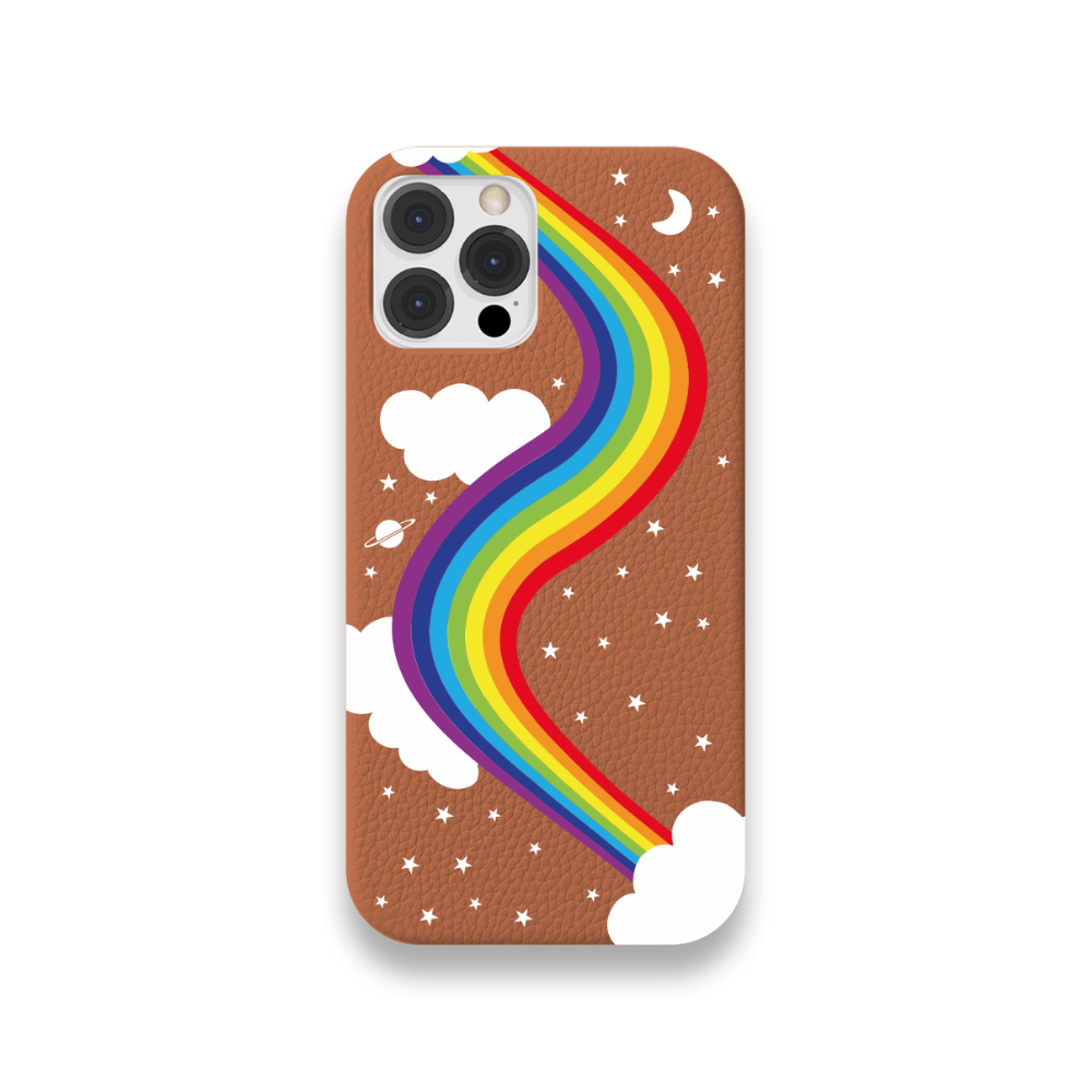Case Couro Lisa Color Arco Iris