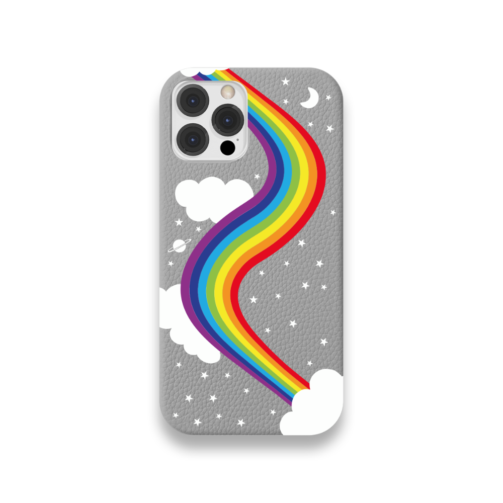Case Couro Lisa Color Arco Iris