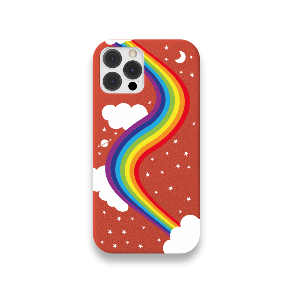 Case Couro Lisa Color Arco Iris
