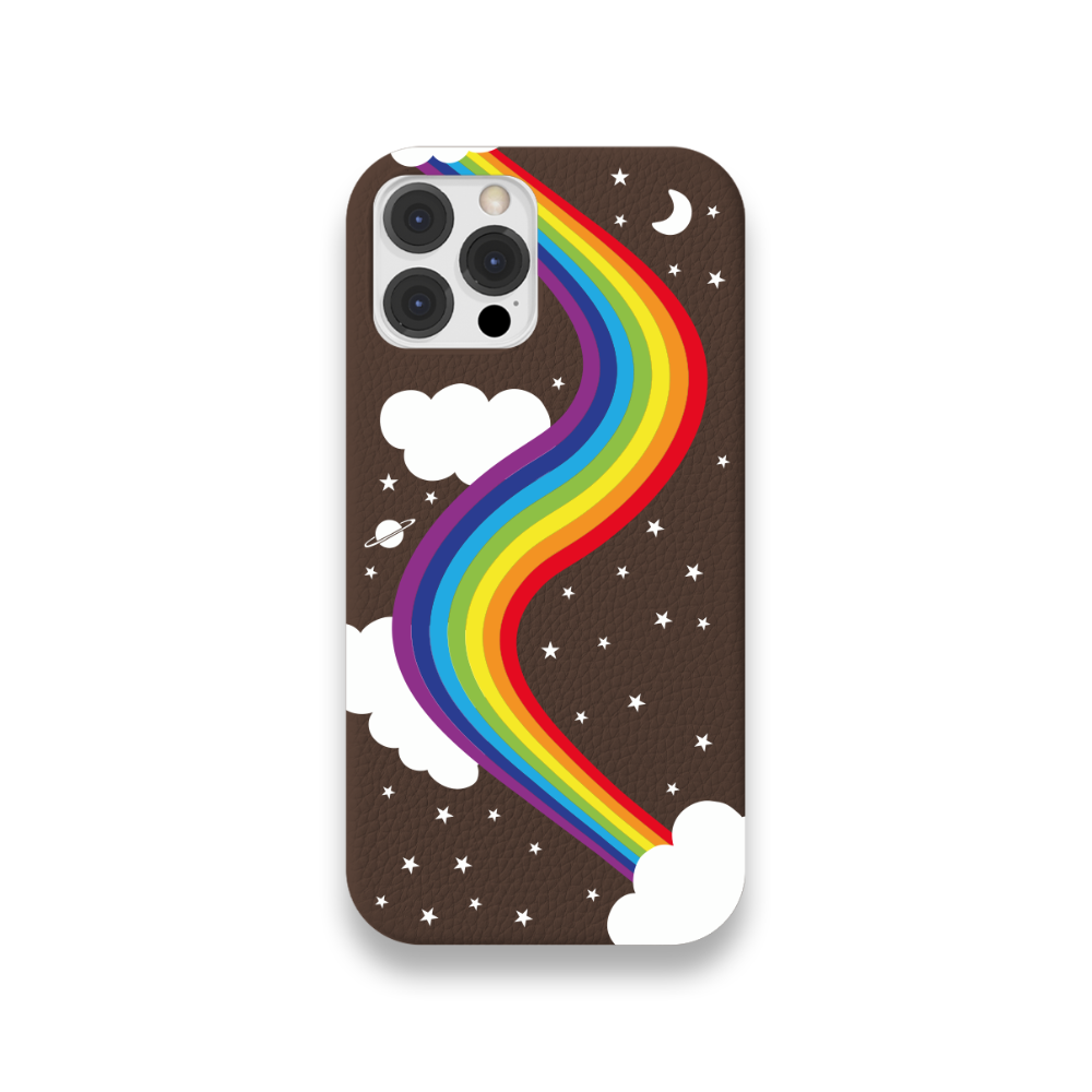 Case Couro Lisa Color Arco Iris