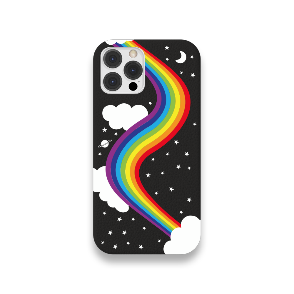 Case Couro Lisa Color Arco Iris