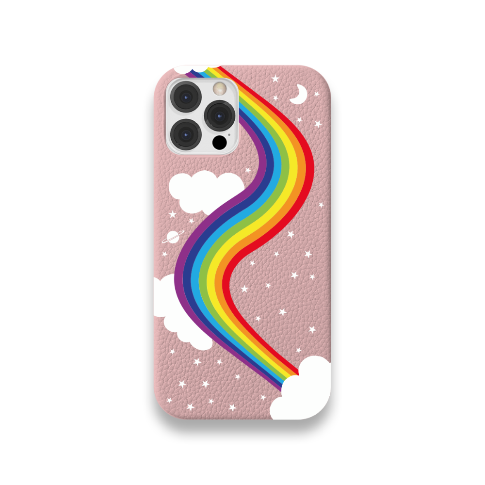Case Couro Lisa Color Arco Iris