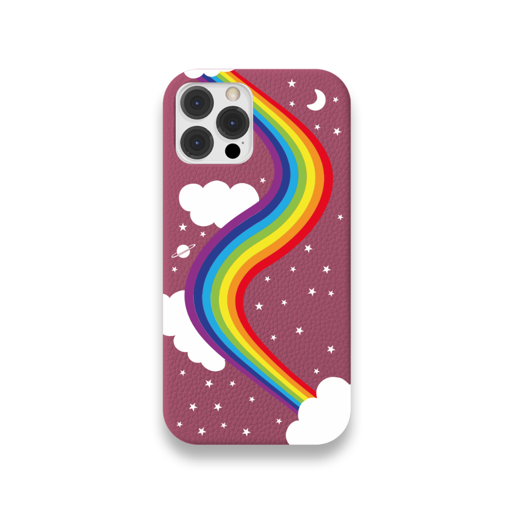 Case Couro Lisa Color Arco Iris