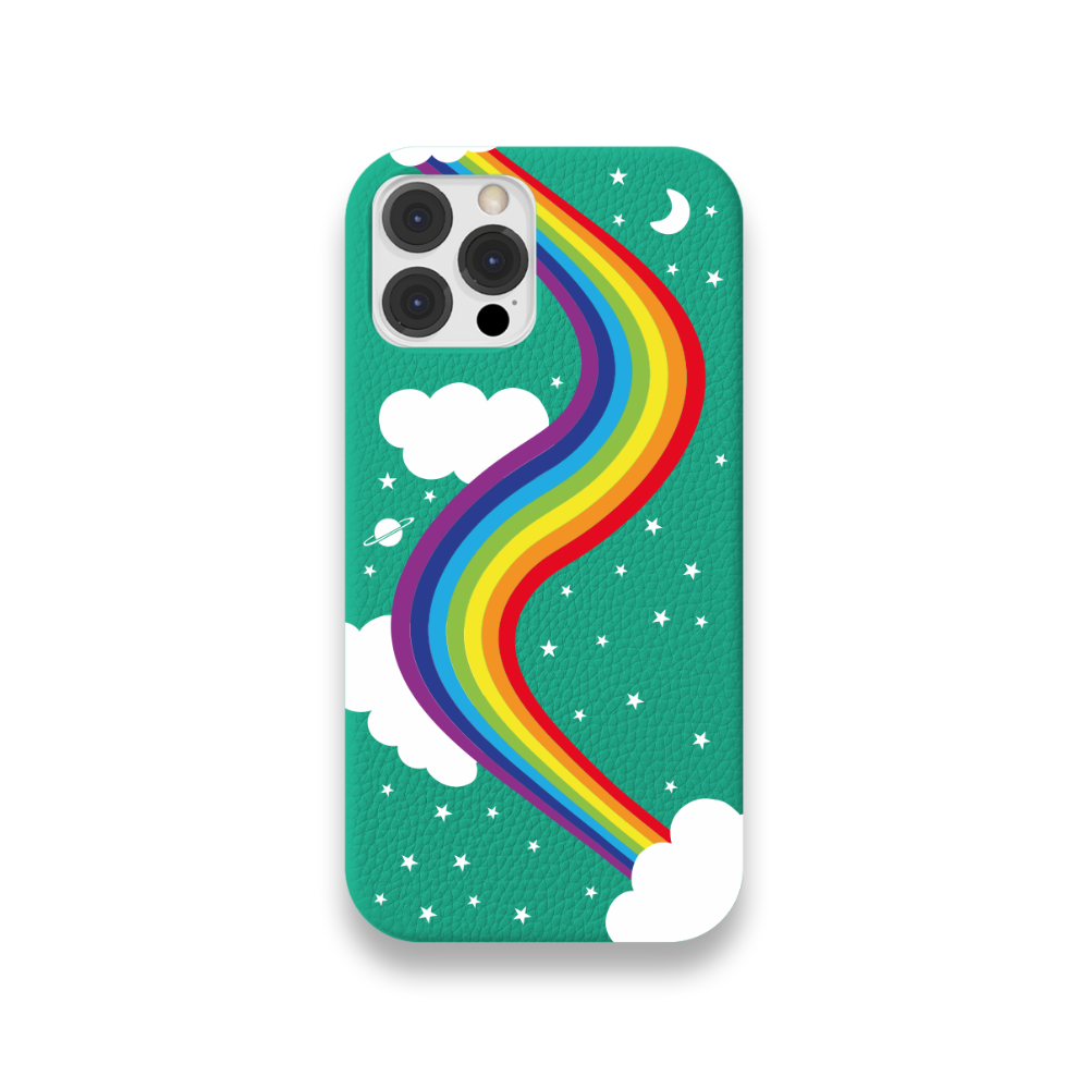 Case Couro Lisa Color Arco Iris