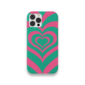 Case Couro Lisa Color Coração