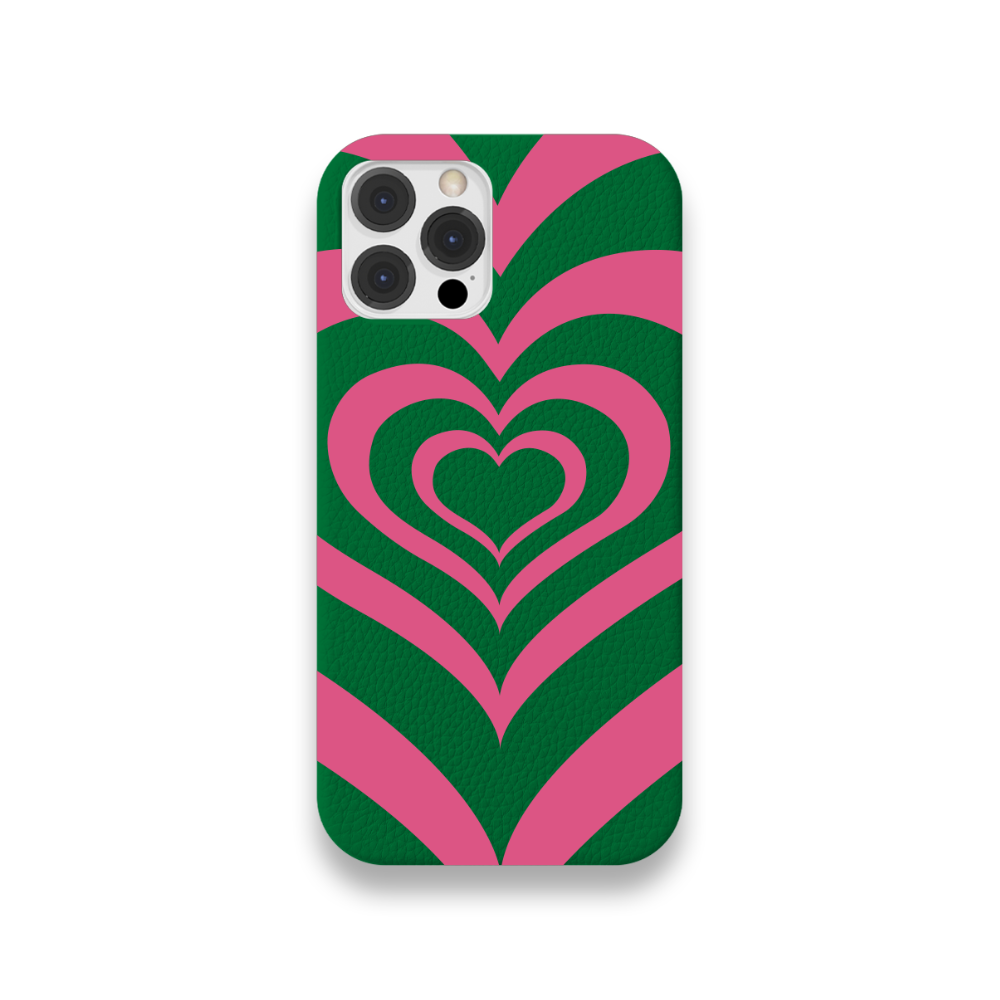 Case Couro Lisa Color Coração