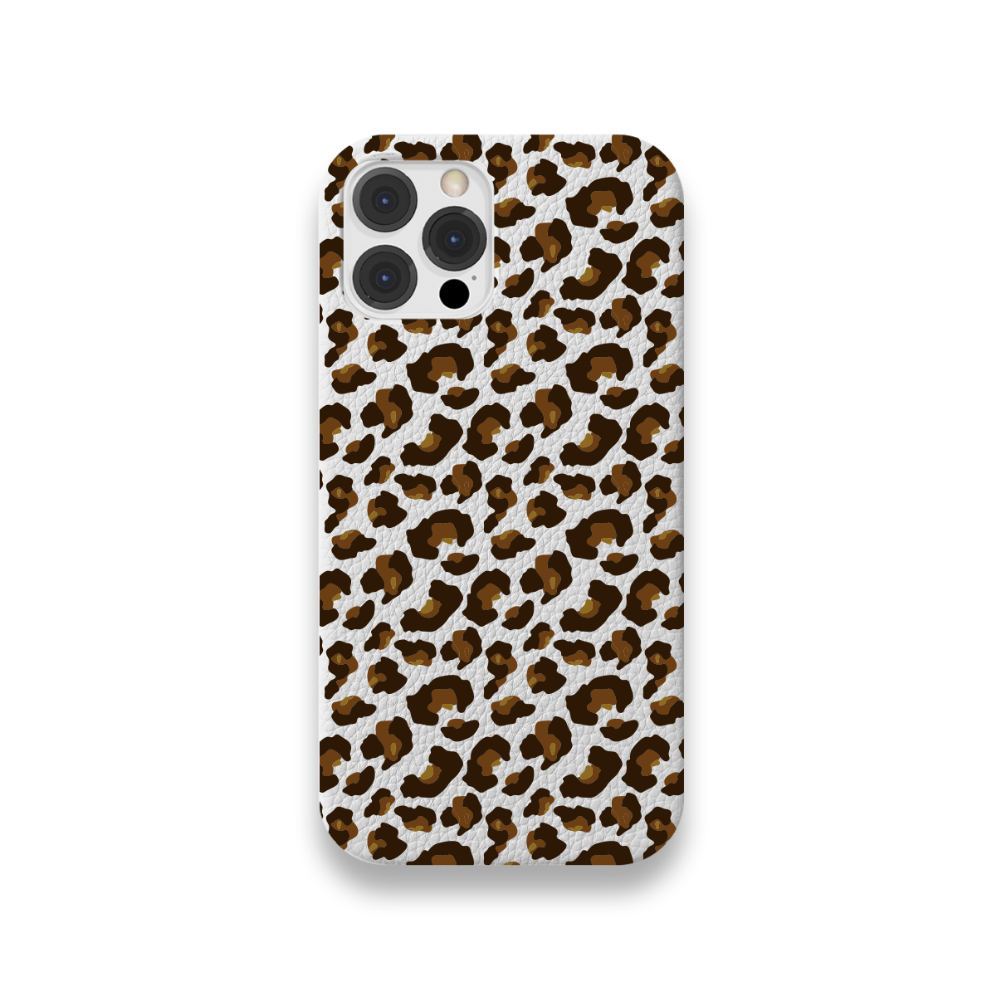 Case Couro Lisa Color Leopardo