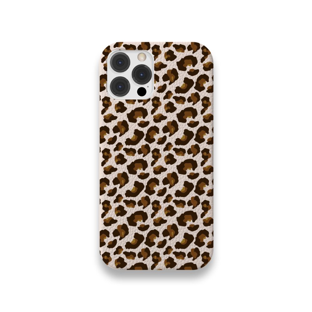 Case Couro Lisa Color Leopardo