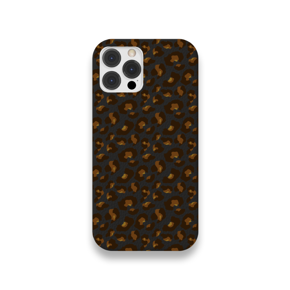 Case Couro Lisa Color Leopardo