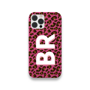 Case Couro Lisa Color Leopardo
