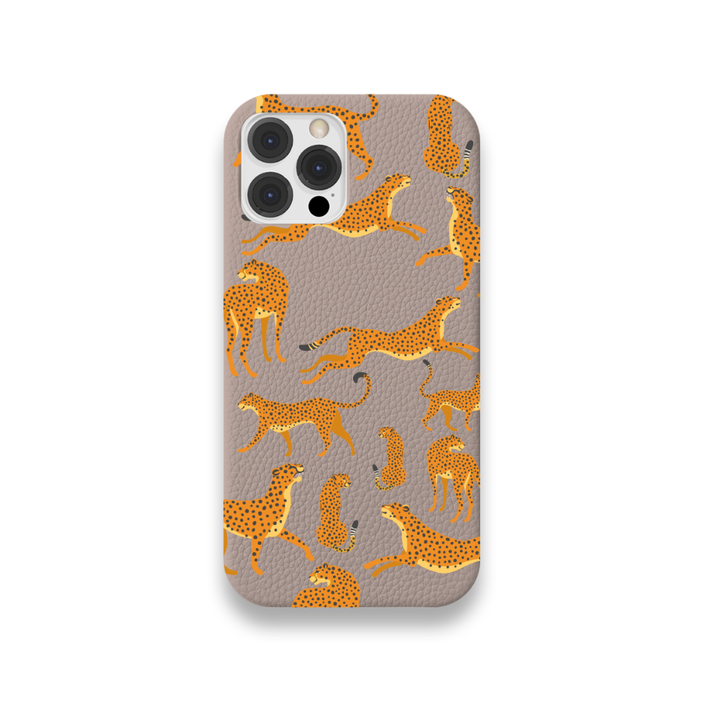 Case Couro Lisa Color Guepardo