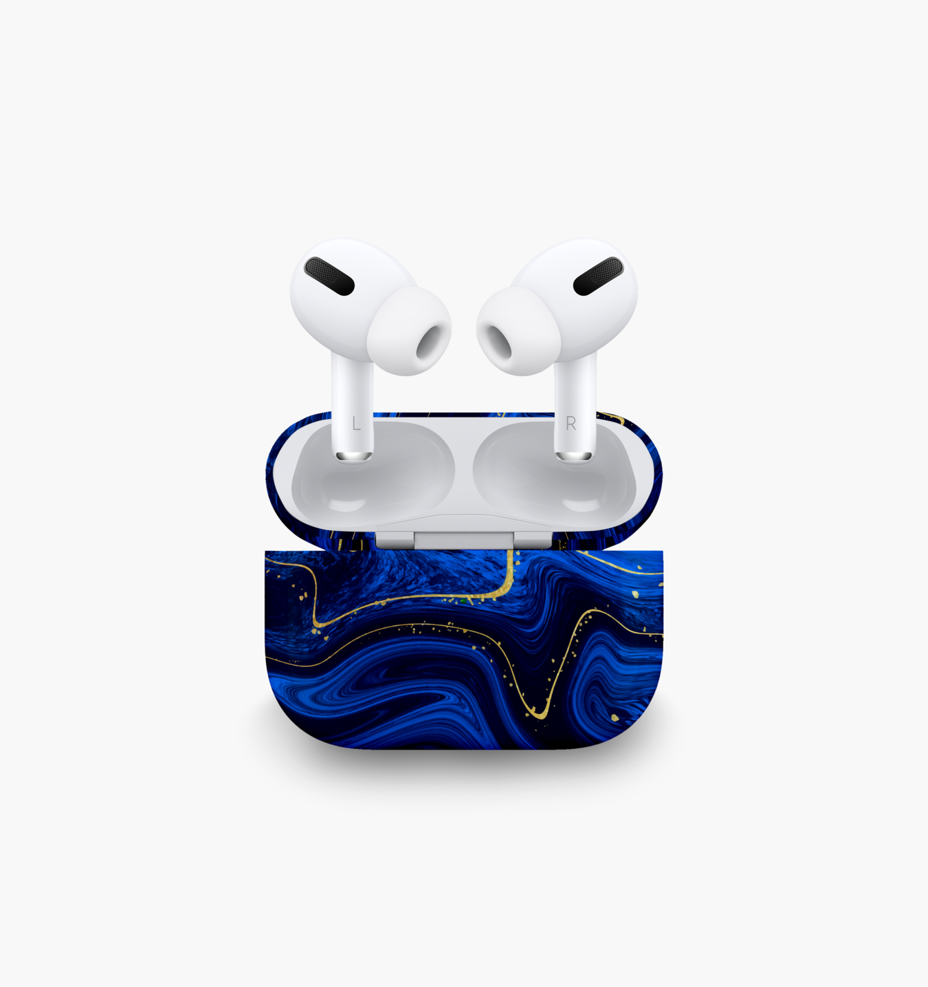 Case Air Pods Way Marble Azul