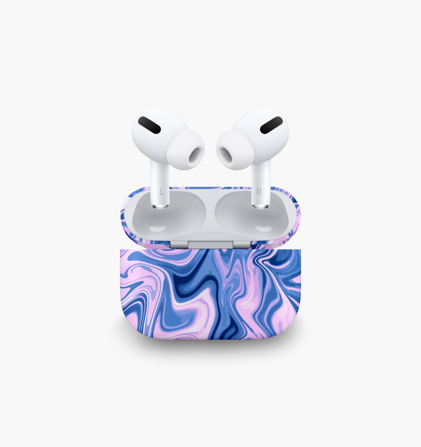 Case Air Pods Way Marble Pink Baby Blue