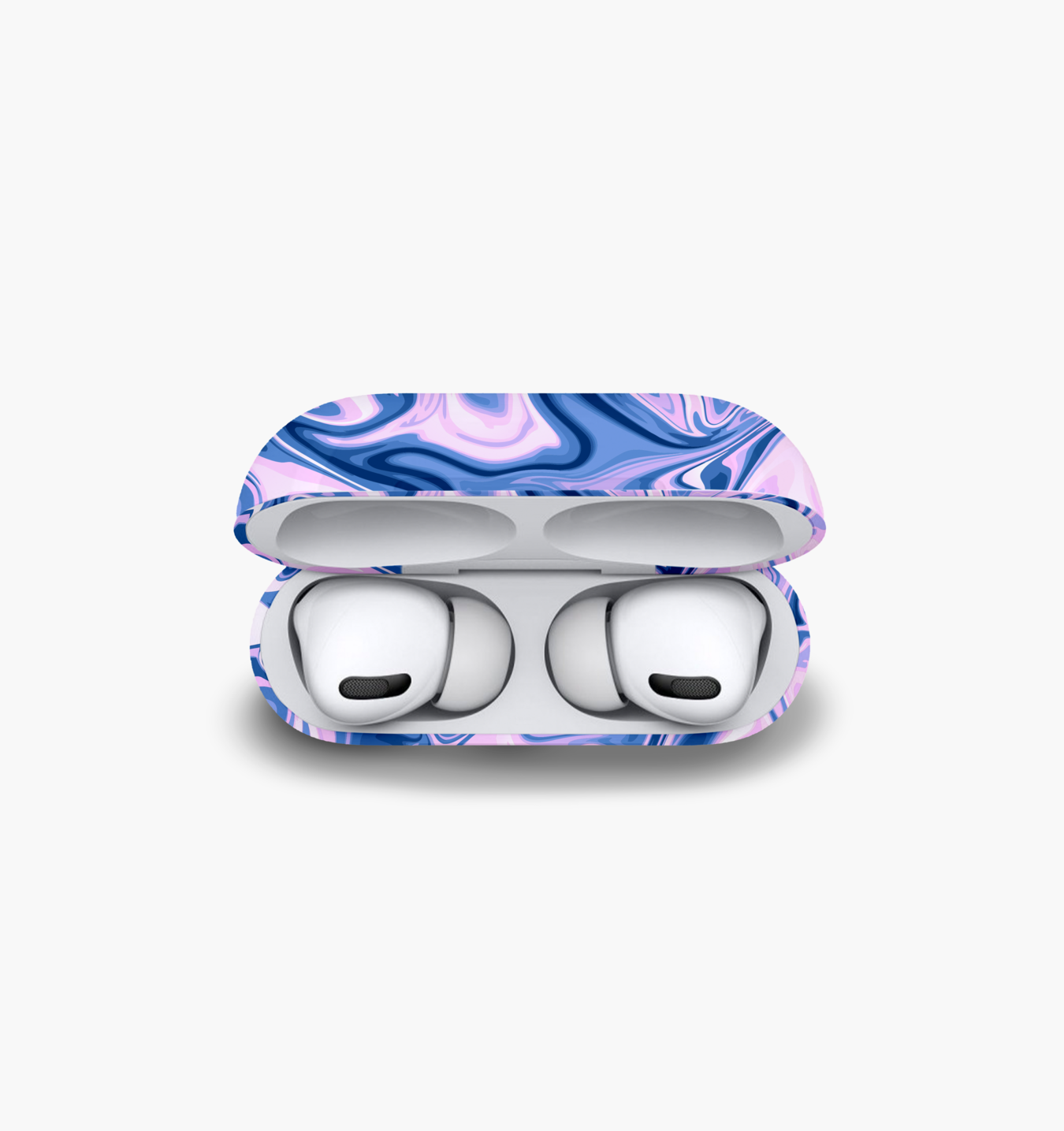 Case Air Pods Way Marble Pink Baby Blue