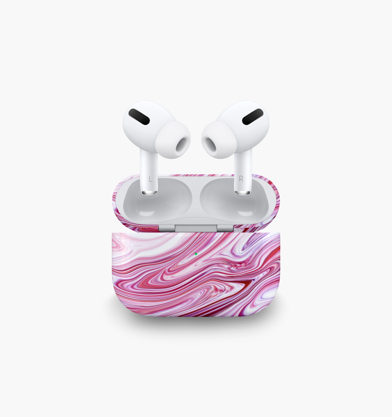 Case Air Pods Way Marble Vermelha