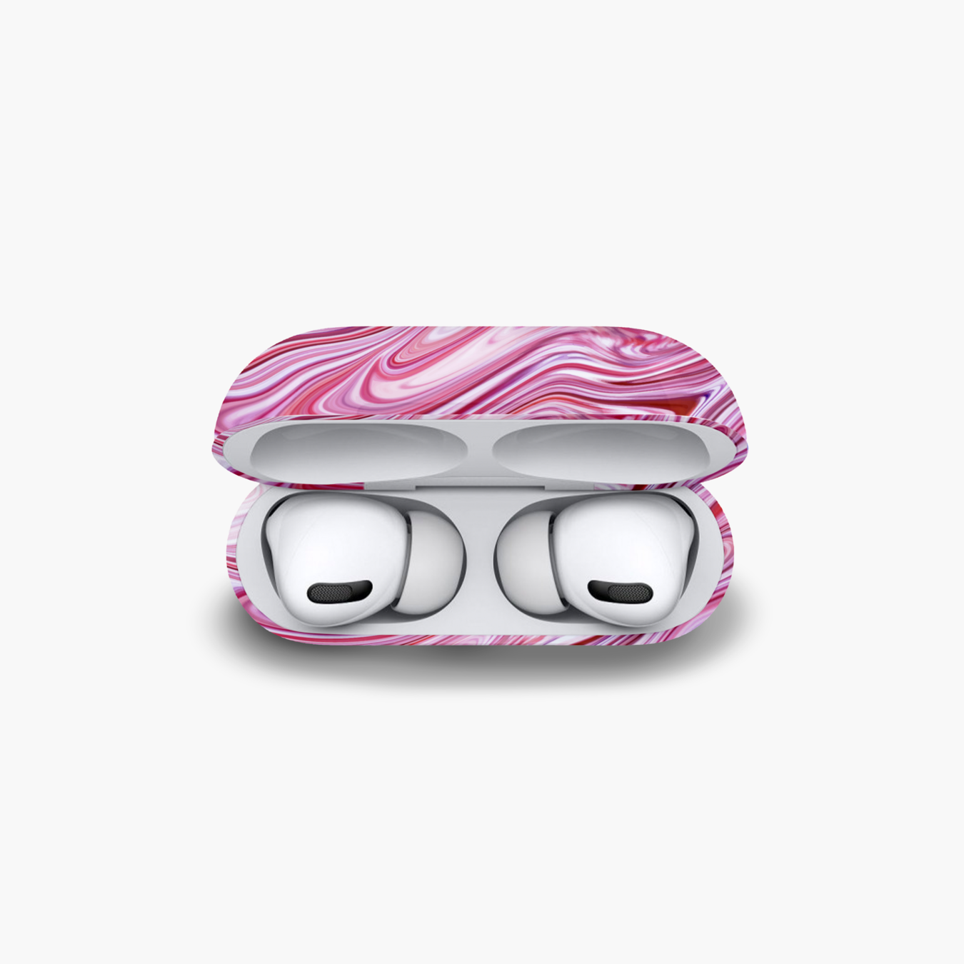 Case Air Pods Way Marble Vermelha